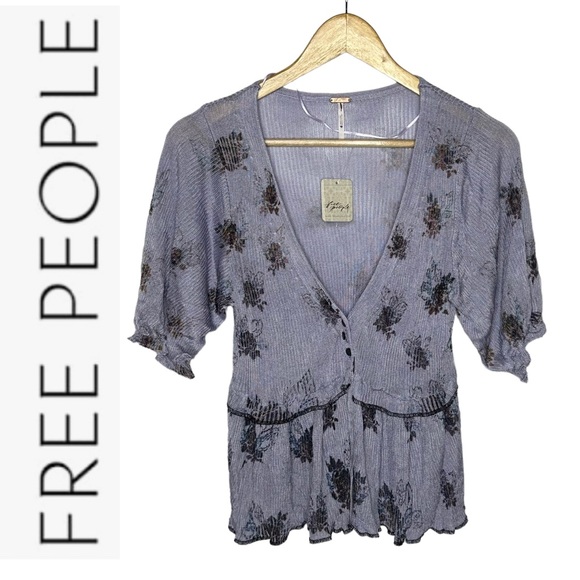 FINAL Last Chance NWT Free People Joni Cardi Heather Combo xs - Picture 2 of 14